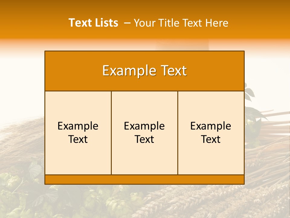 Getr Barley Hopfengarden PowerPoint Template