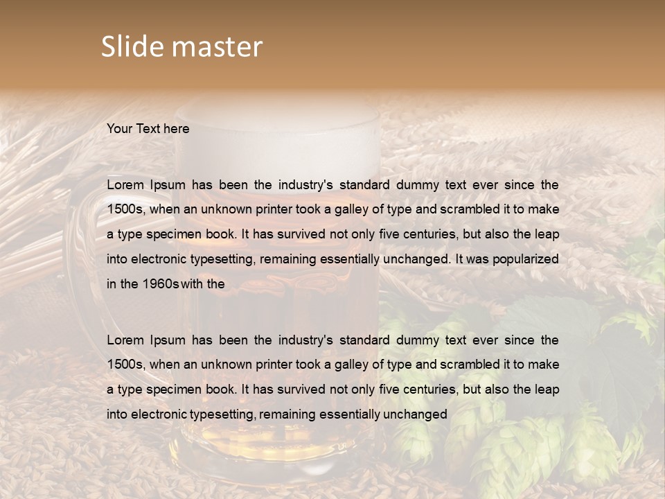 Malt Beer Brewery PowerPoint Template