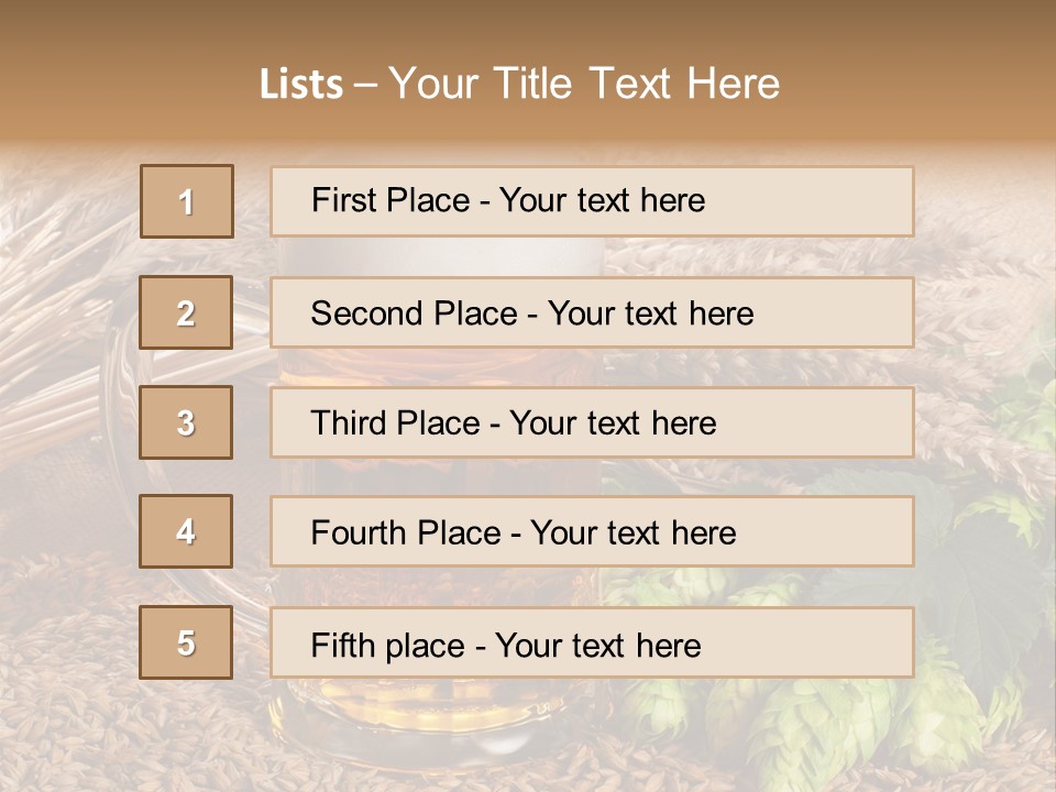 Malt Beer Brewery PowerPoint Template
