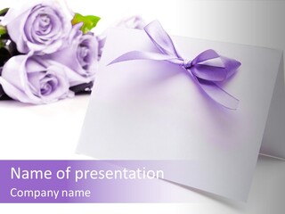 Greeting Holiday Copyspace Ribbon PowerPoint Template