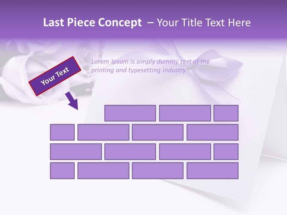 Greeting Holiday Copyspace Ribbon PowerPoint Template