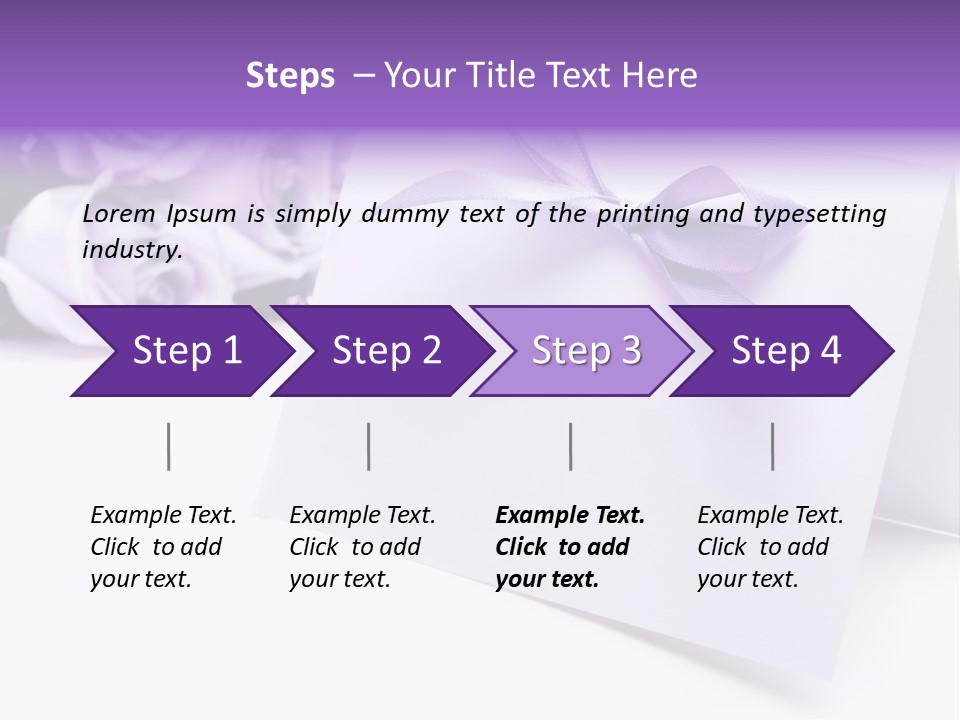 Greeting Holiday Copyspace Ribbon PowerPoint Template