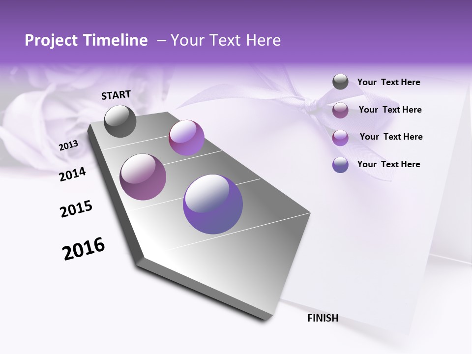 Greeting Holiday Copyspace Ribbon PowerPoint Template