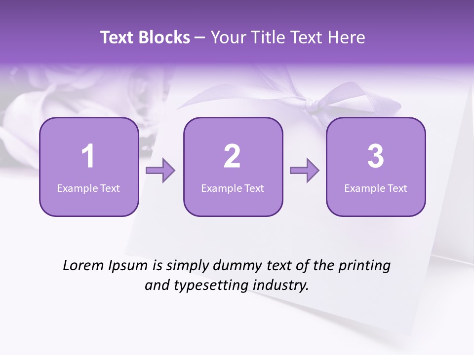 Greeting Holiday Copyspace Ribbon PowerPoint Template