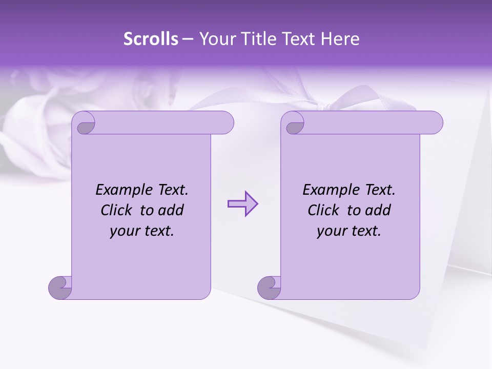 Greeting Holiday Copyspace Ribbon PowerPoint Template