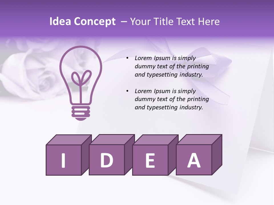 Greeting Holiday Copyspace Ribbon PowerPoint Template