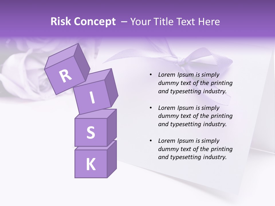 Greeting Holiday Copyspace Ribbon PowerPoint Template