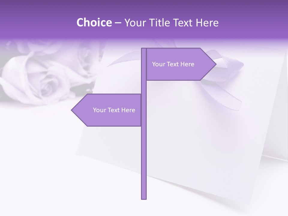 Greeting Holiday Copyspace Ribbon PowerPoint Template