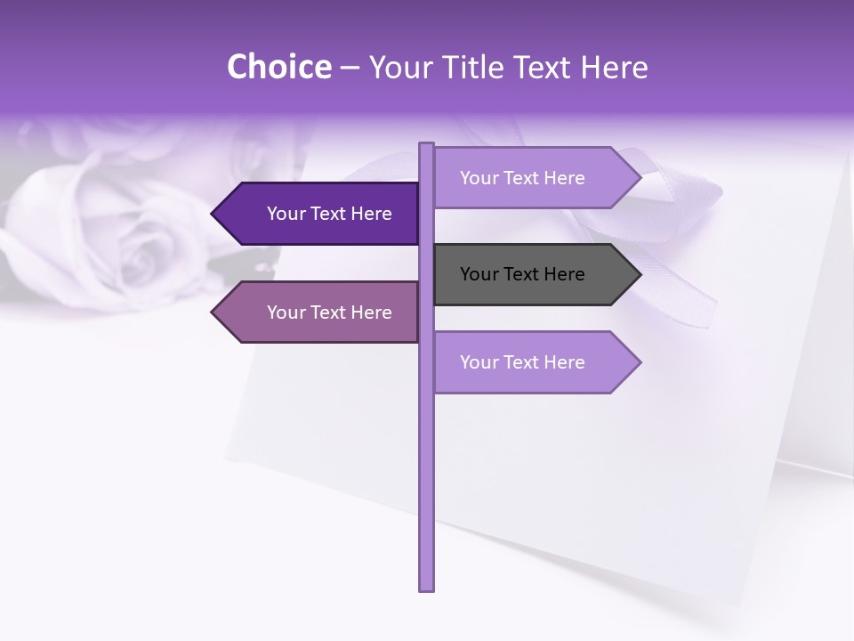Greeting Holiday Copyspace Ribbon PowerPoint Template