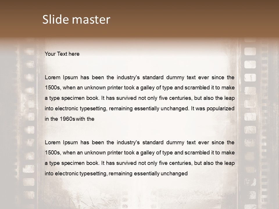 Negative Screen Edge PowerPoint Template