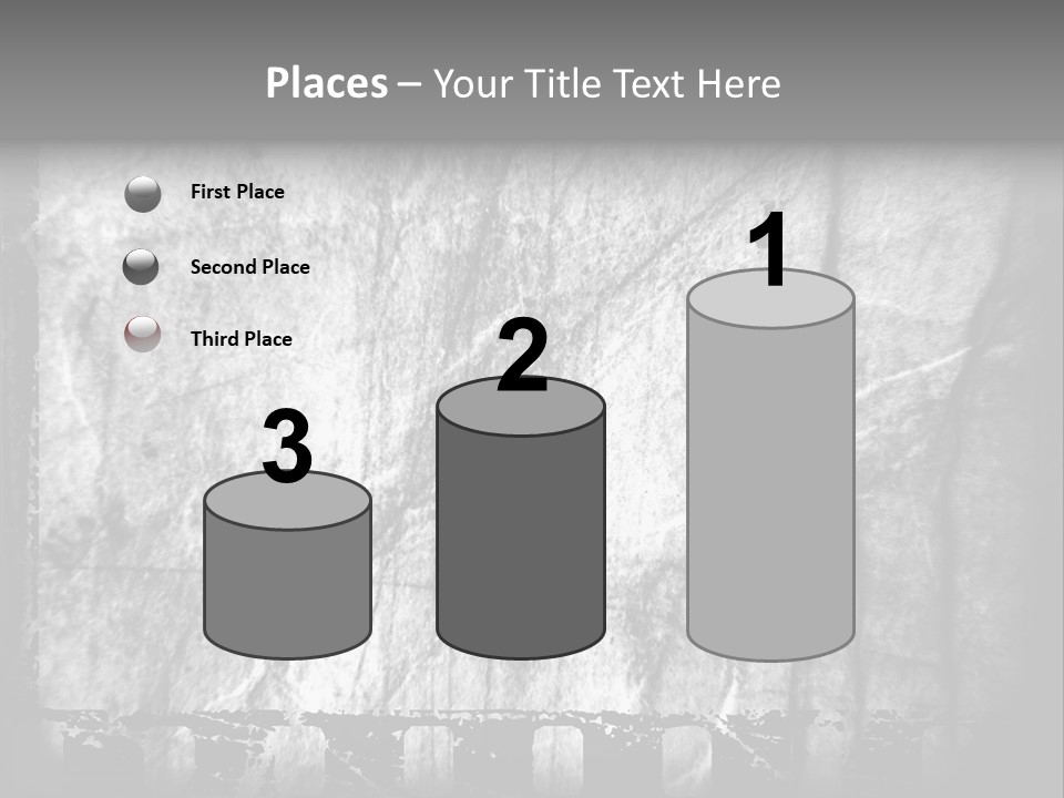 Monochrome Grunge Picture PowerPoint Template