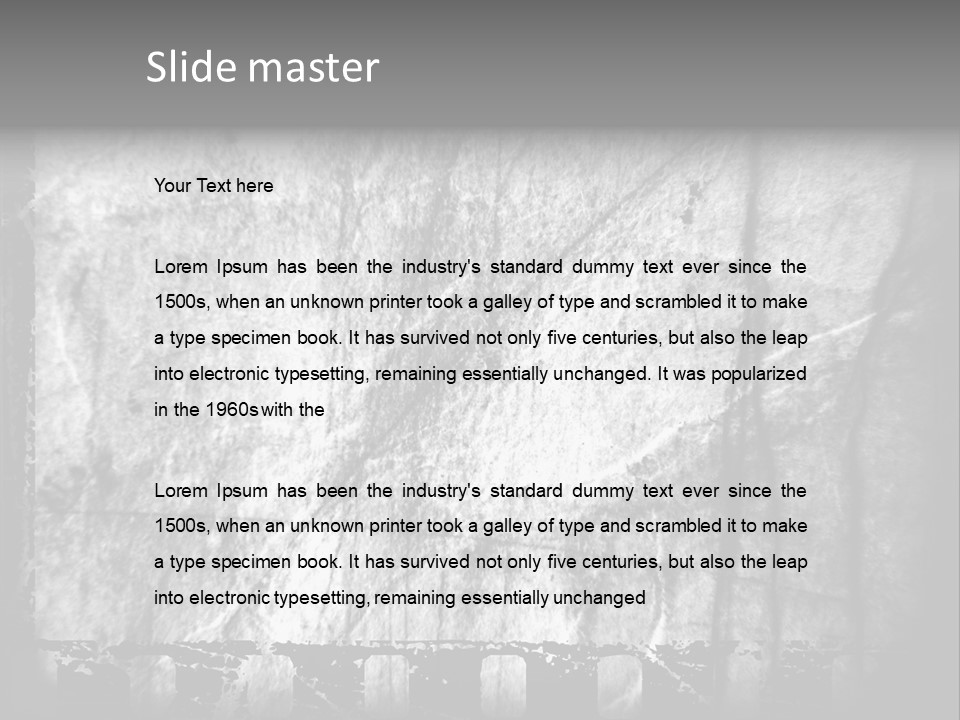 Monochrome Grunge Picture PowerPoint Template