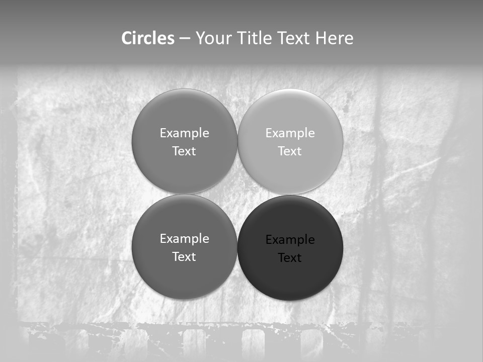 Monochrome Grunge Picture PowerPoint Template