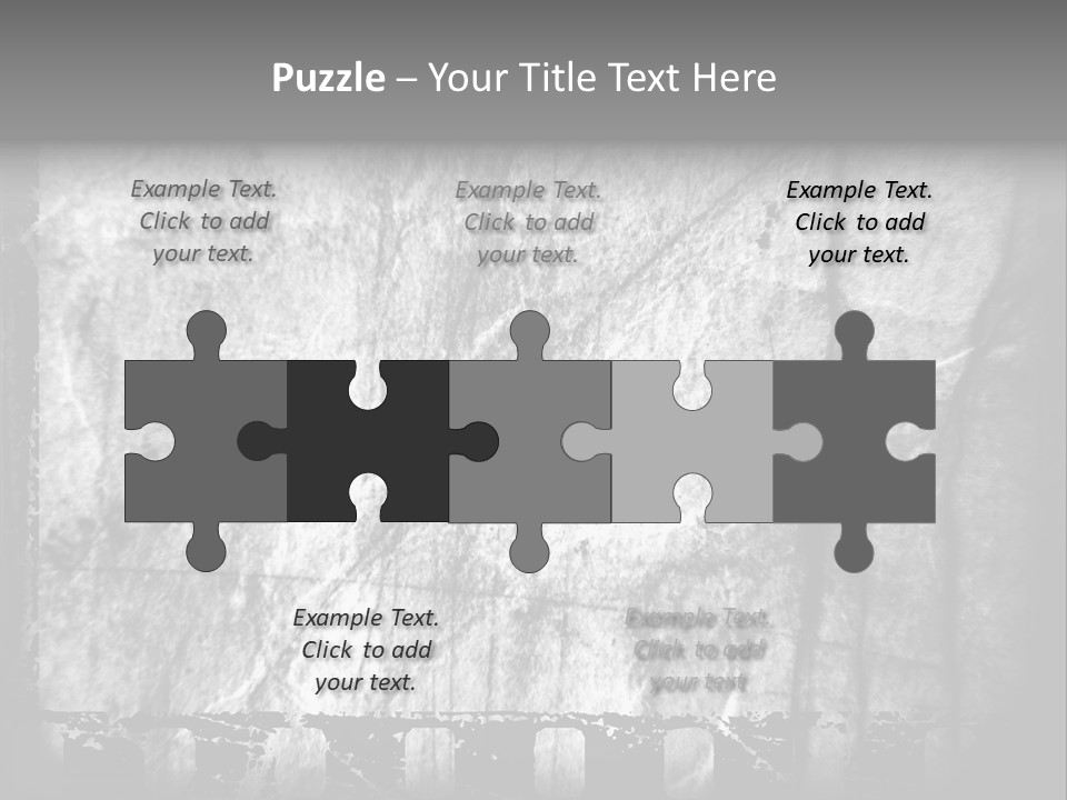 Monochrome Grunge Picture PowerPoint Template