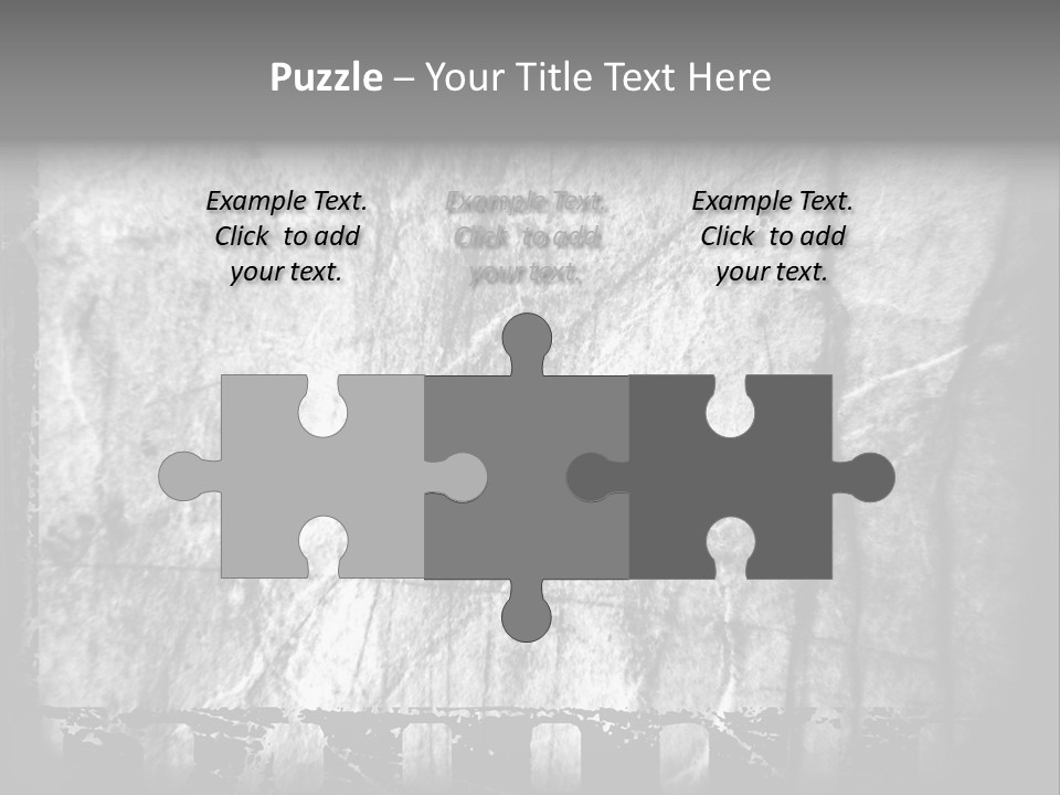 Monochrome Grunge Picture PowerPoint Template