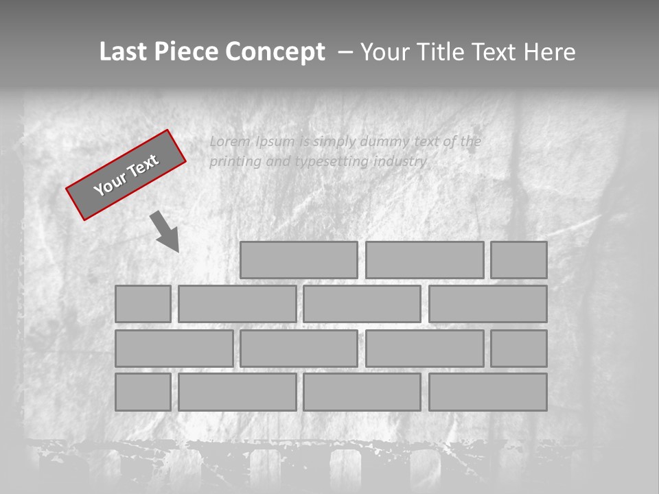 Monochrome Grunge Picture PowerPoint Template