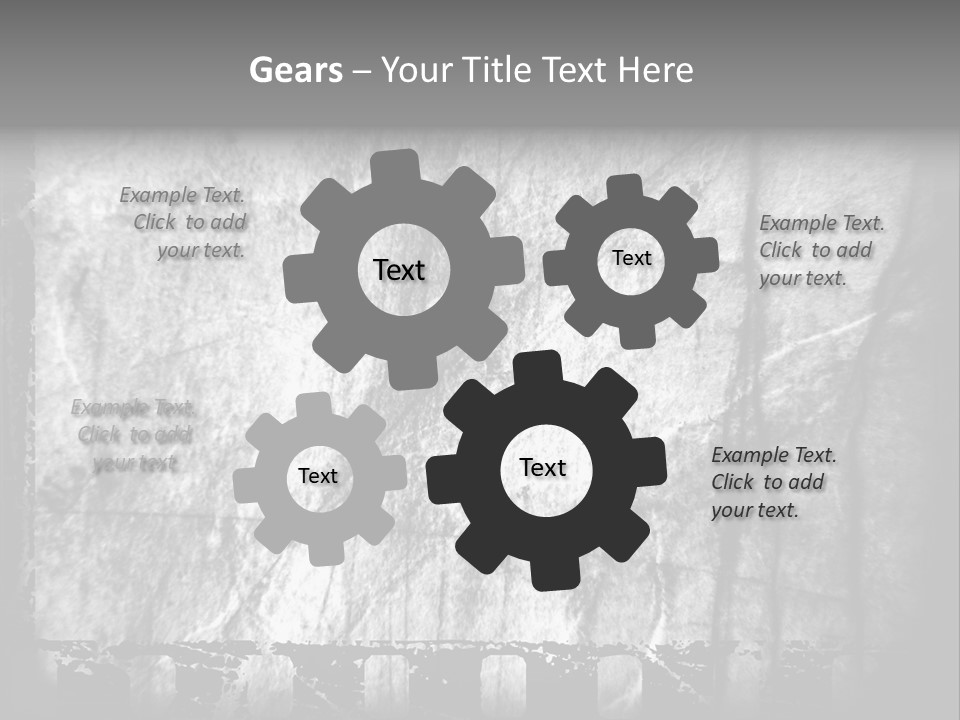 Monochrome Grunge Picture PowerPoint Template
