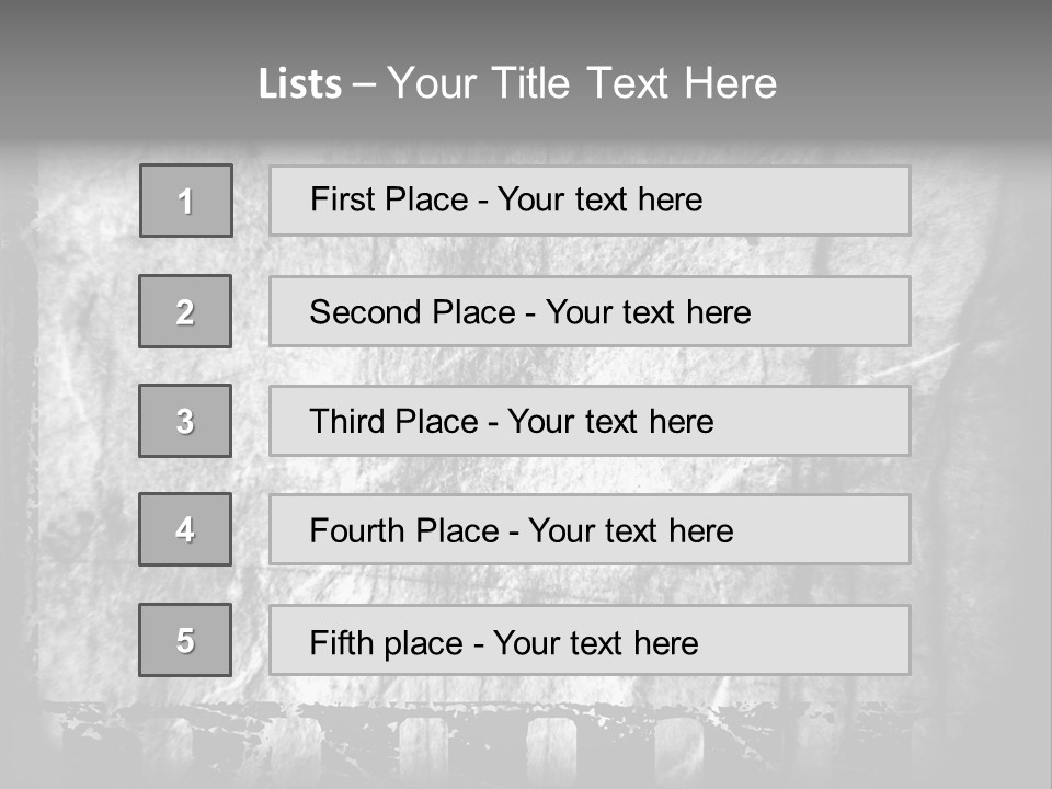 Monochrome Grunge Picture PowerPoint Template