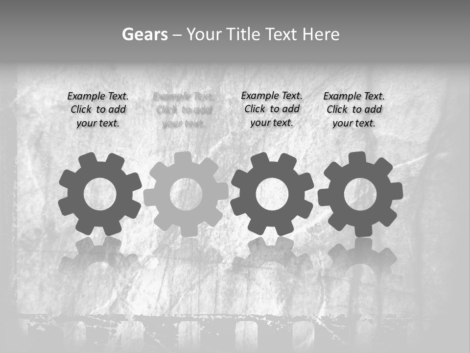 Monochrome Grunge Picture PowerPoint Template