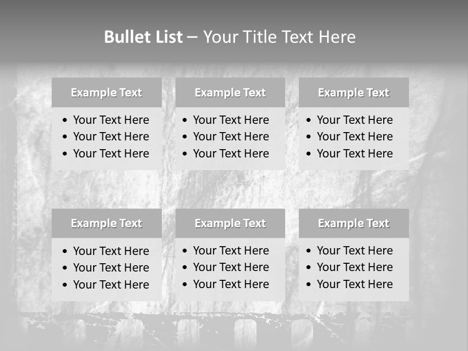 Monochrome Grunge Picture PowerPoint Template