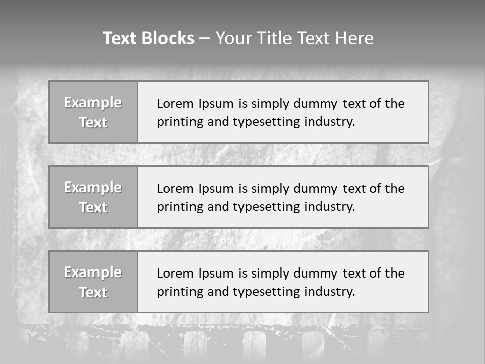 Monochrome Grunge Picture PowerPoint Template