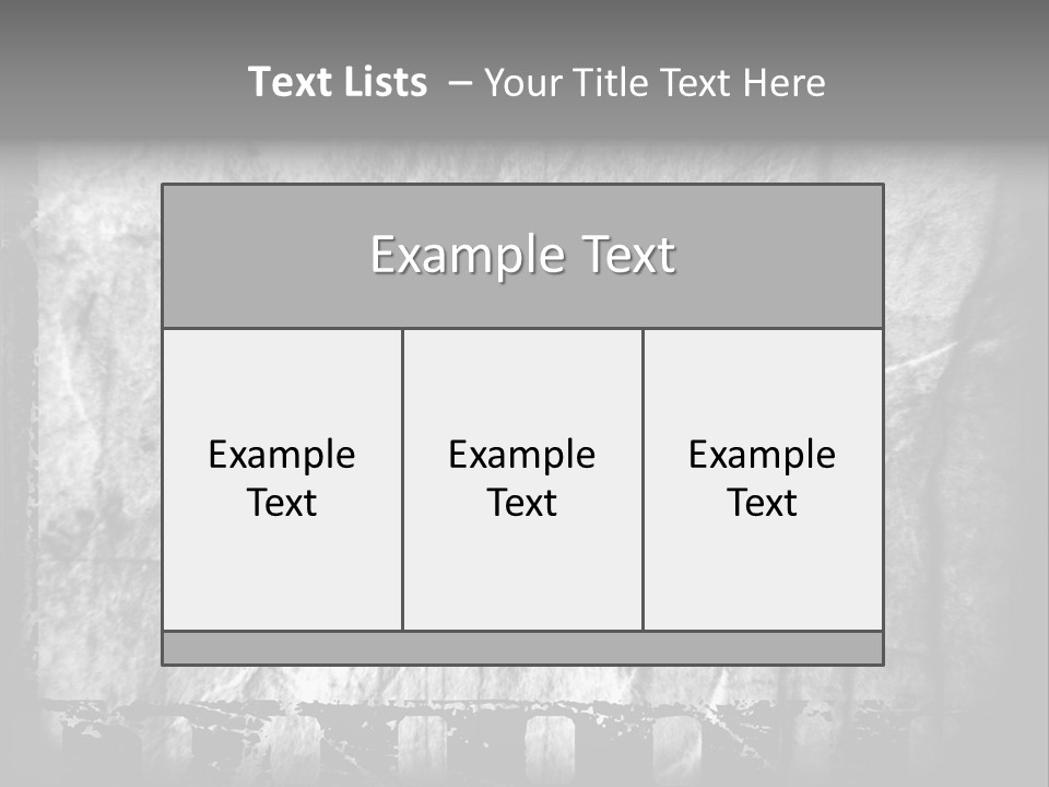 Monochrome Grunge Picture PowerPoint Template