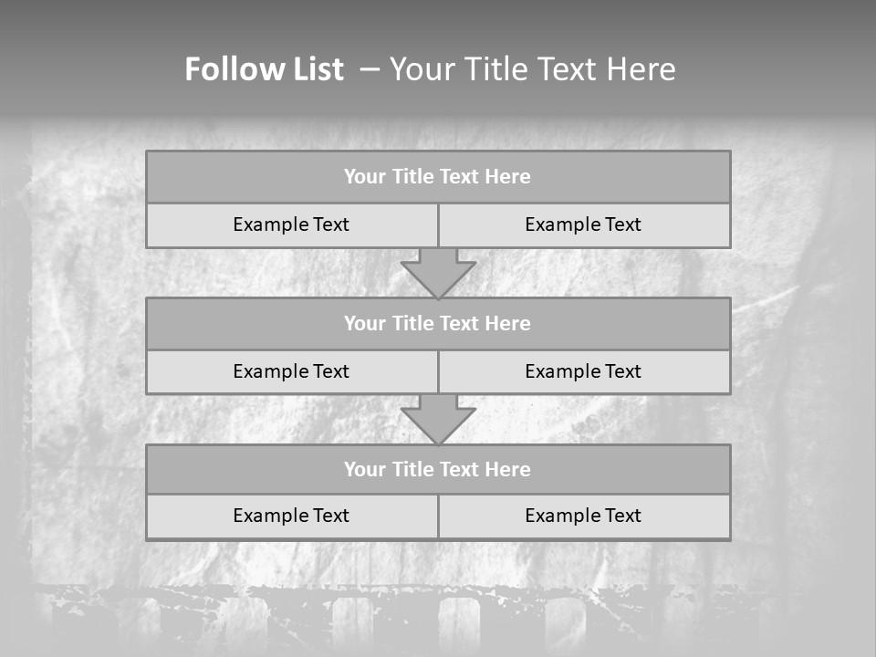 Monochrome Grunge Picture PowerPoint Template