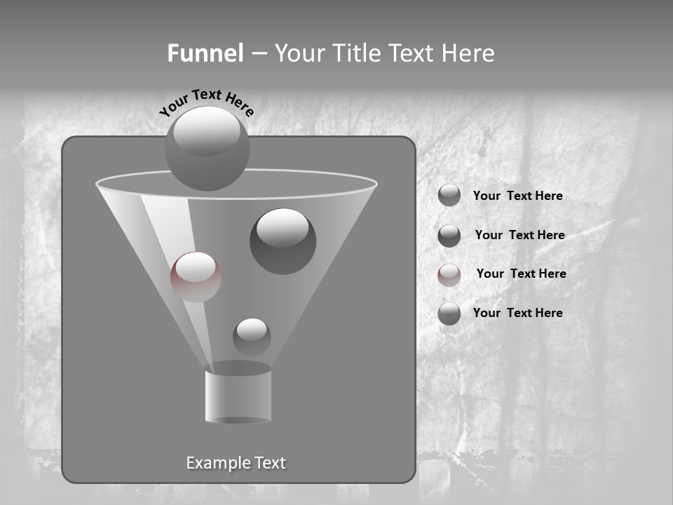 Monochrome Grunge Picture PowerPoint Template