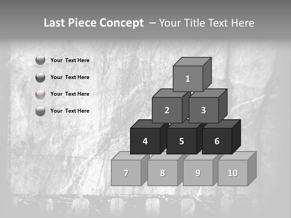 Monochrome Grunge Picture PowerPoint Template