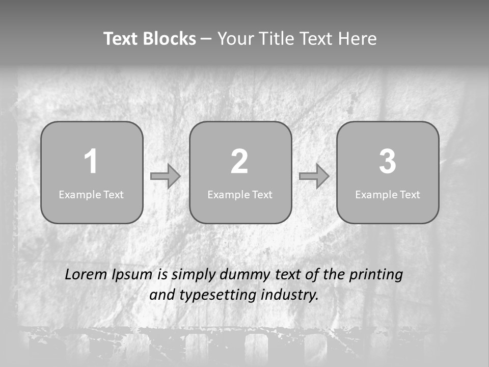 Monochrome Grunge Picture PowerPoint Template