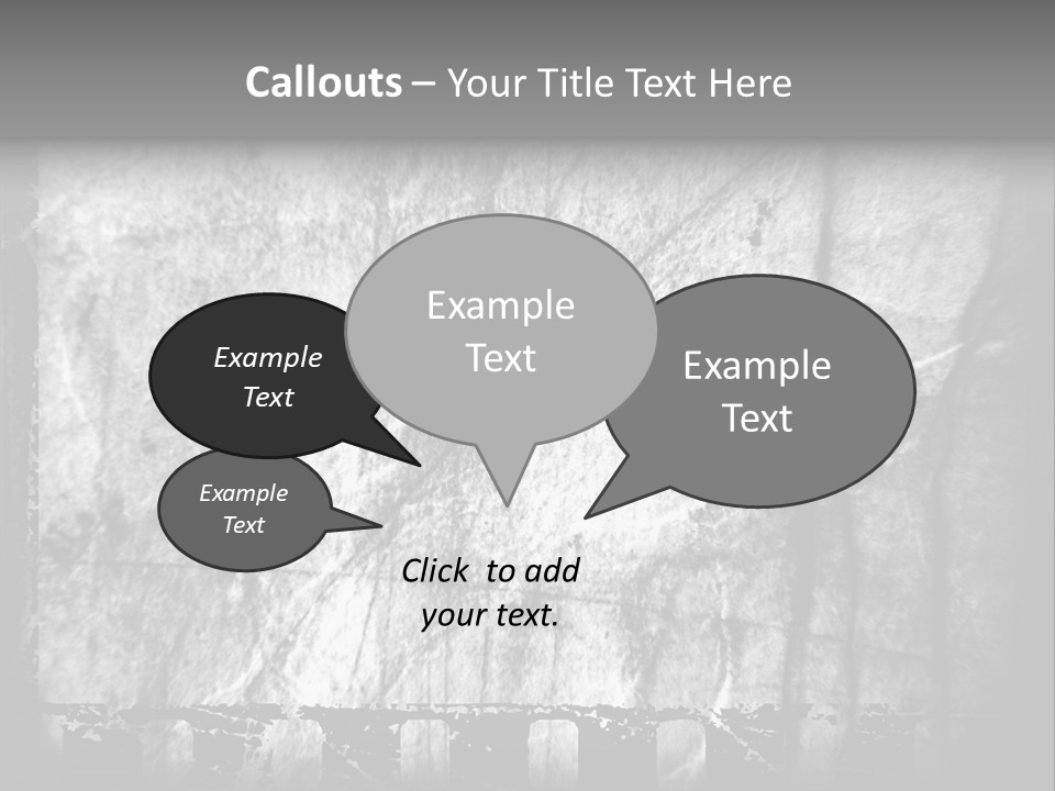 Monochrome Grunge Picture PowerPoint Template