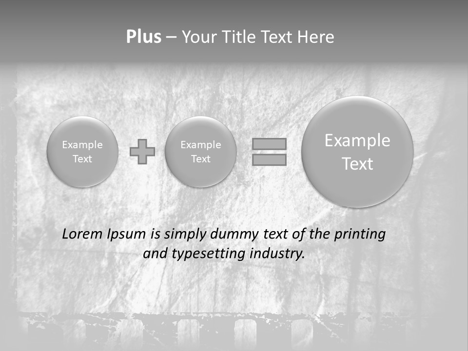 Monochrome Grunge Picture PowerPoint Template
