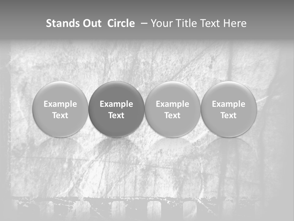 Monochrome Grunge Picture PowerPoint Template