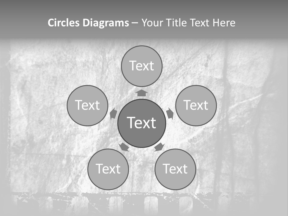 Monochrome Grunge Picture PowerPoint Template