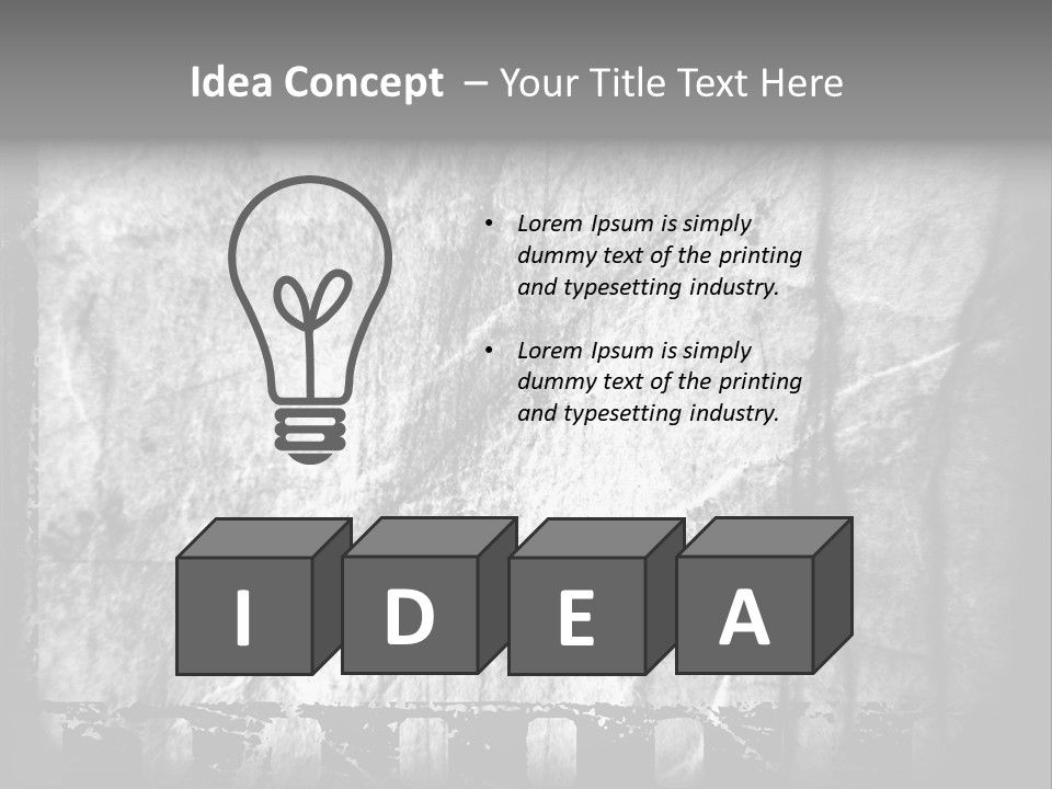 Monochrome Grunge Picture PowerPoint Template