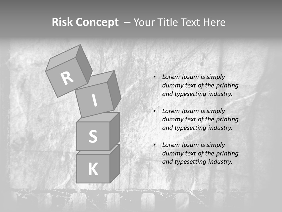 Monochrome Grunge Picture PowerPoint Template