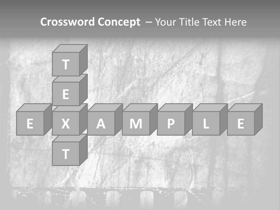 Monochrome Grunge Picture PowerPoint Template