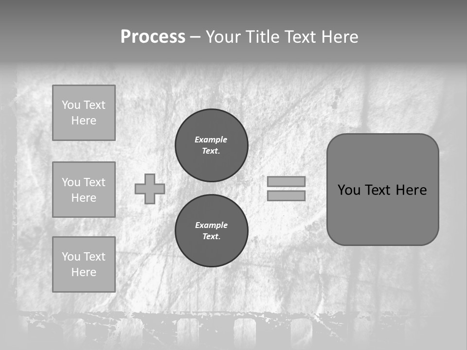 Monochrome Grunge Picture PowerPoint Template