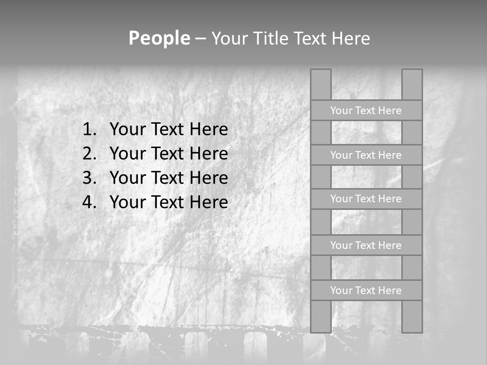 Monochrome Grunge Picture PowerPoint Template