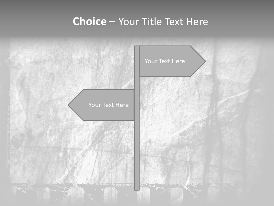 Monochrome Grunge Picture PowerPoint Template