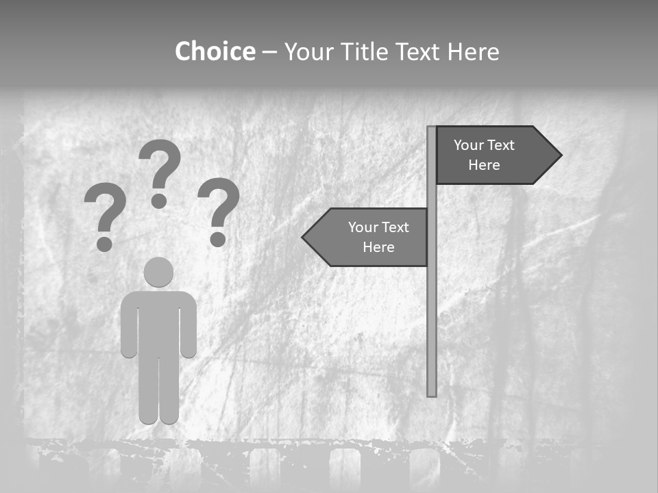 Monochrome Grunge Picture PowerPoint Template