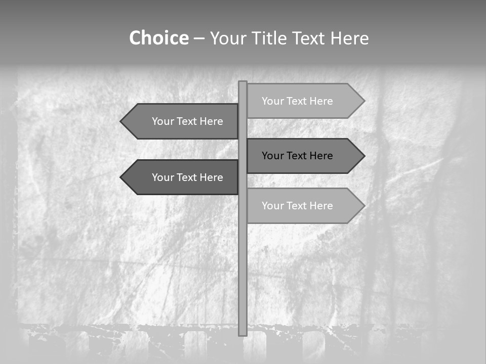 Monochrome Grunge Picture PowerPoint Template