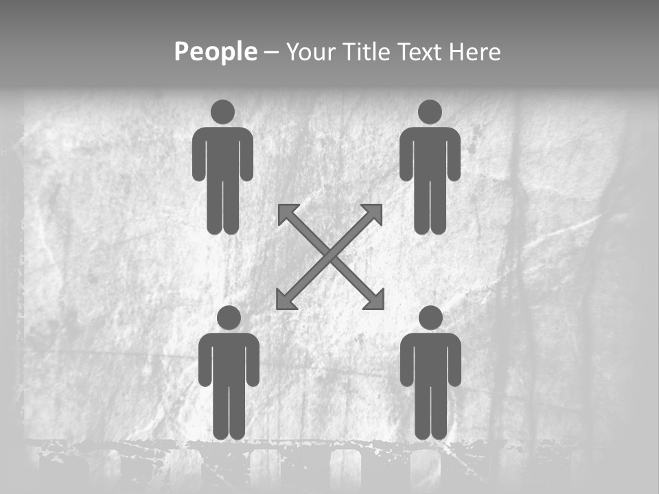Monochrome Grunge Picture PowerPoint Template