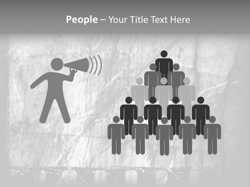 Monochrome Grunge Picture PowerPoint Template