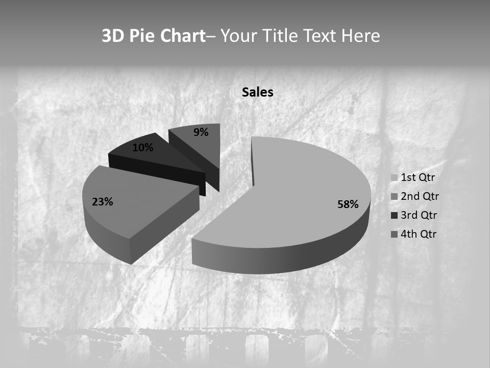 Monochrome Grunge Picture PowerPoint Template