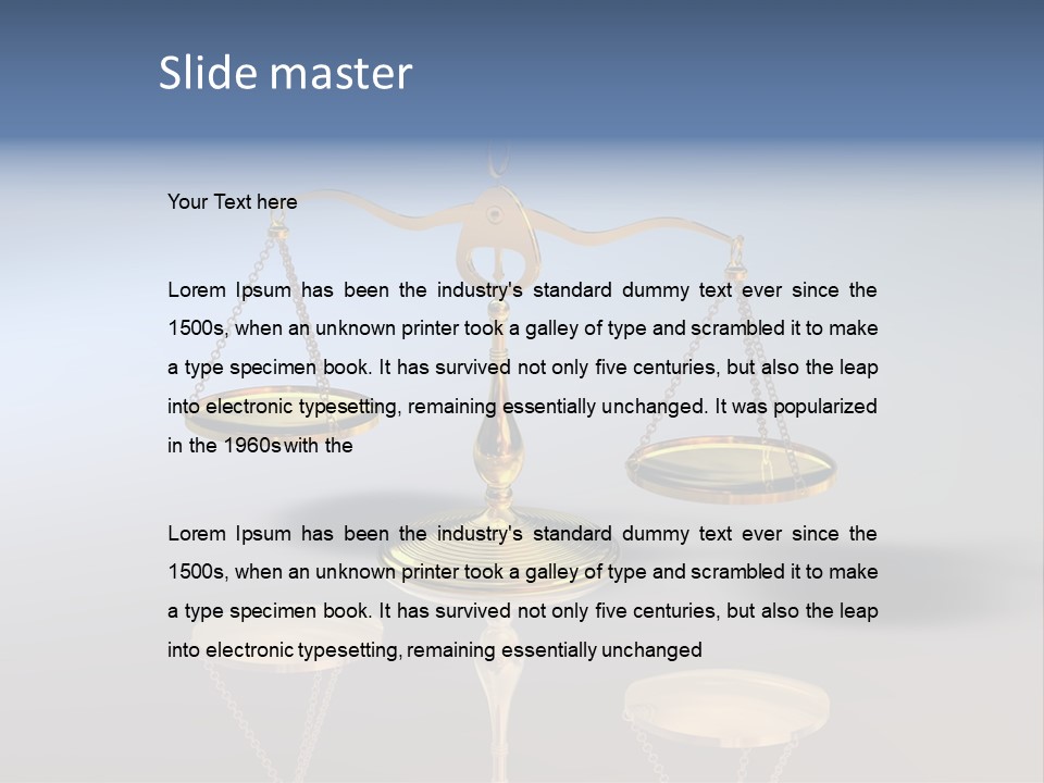 Wiegen Symbol Wert PowerPoint Template