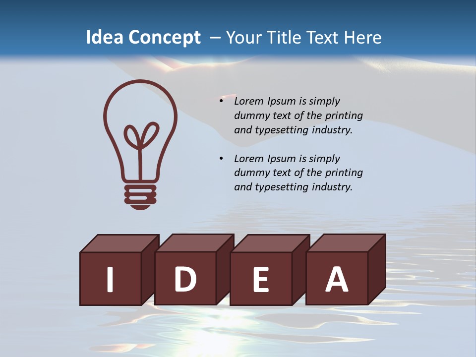 Sky Nature Hand PowerPoint Template