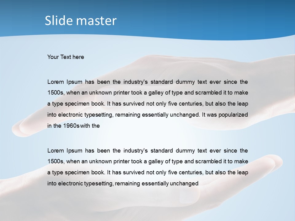 Kraft Blau Sonnenschutz PowerPoint Template