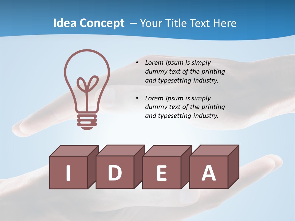 Kraft Blau Sonnenschutz PowerPoint Template