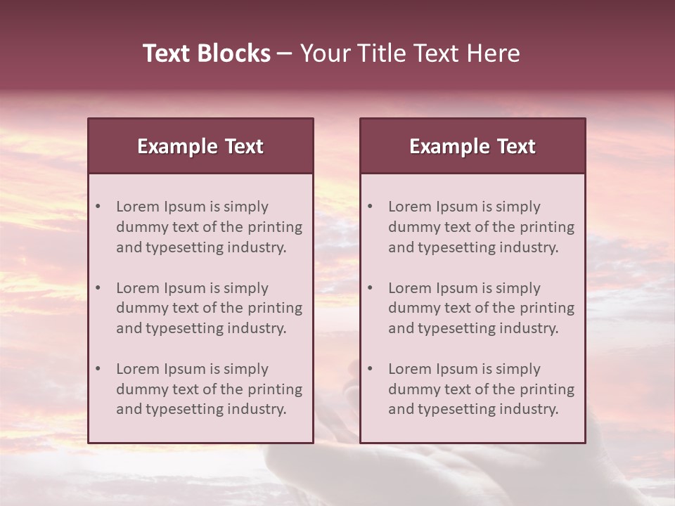 Wuste Beruhren Sonne PowerPoint Template